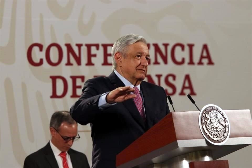 López Obrador en su conferencia mañanera de este martes.