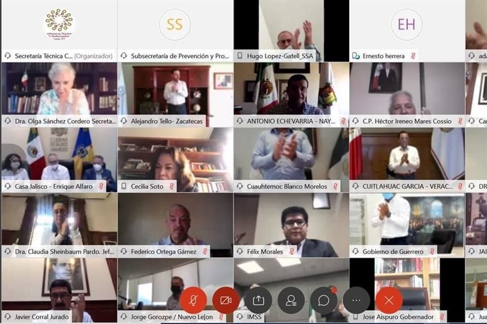 Aspecto del encuentro entre funcionarios federales y Gobernadores.