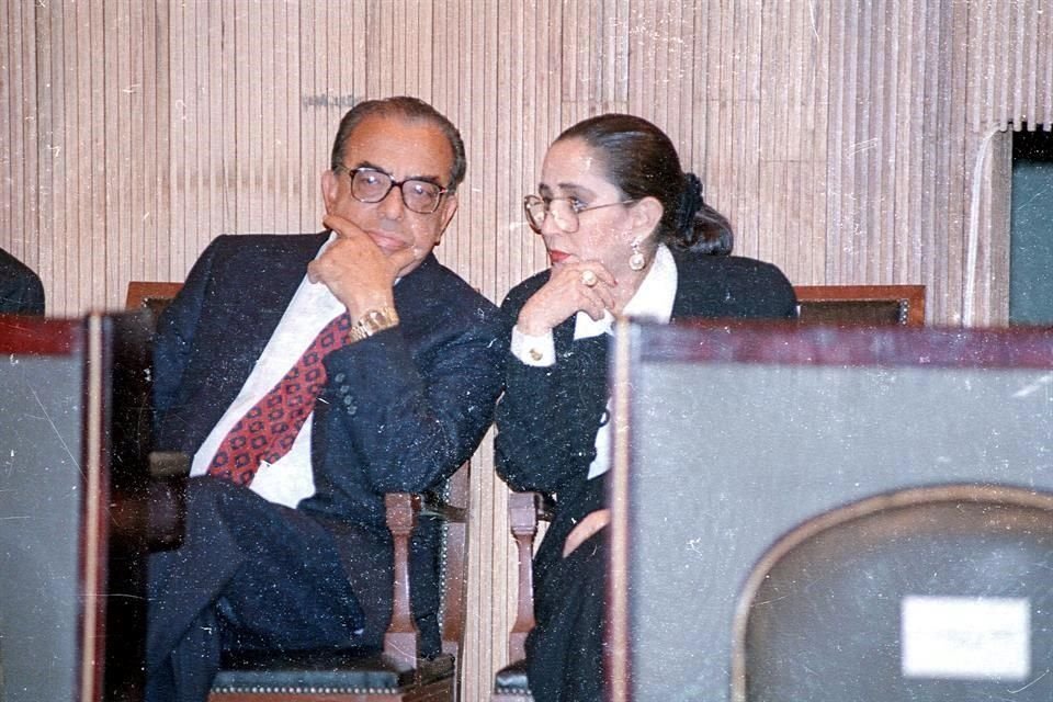 Alfonso Martínez Domínguez y María Elena Chapa, en 1994.