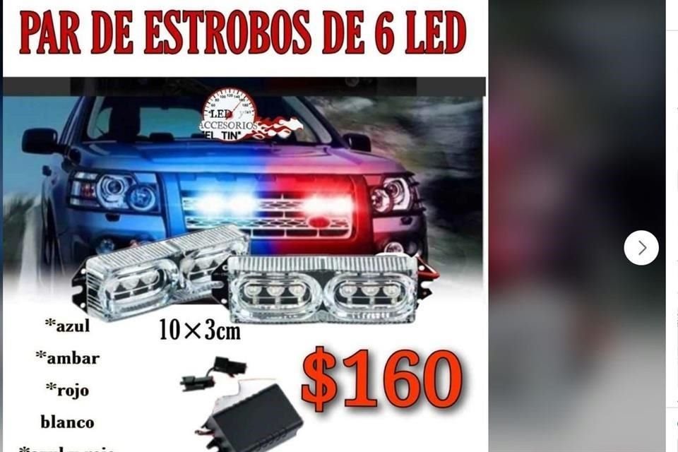 Torretas o códigos de patrulla es de lo más ofertado.