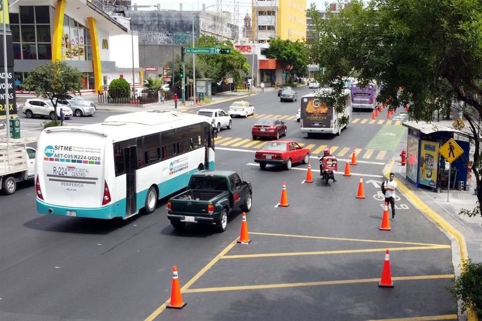 Durante el día, la vía fue utilizada por 25 ciclistas en total.