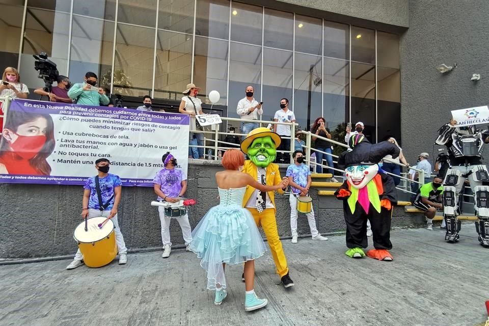 Los representantes de fiestas infantiles realizaron varias marchas exigiendo la reapertura.