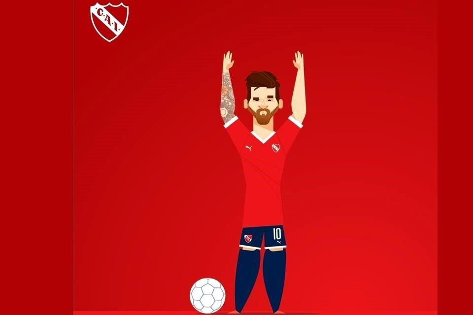 Club Atlético Independiente subió esta imagen en su cuenta oficial de Twitter con el mensaje 'Pensalo, Leo'.