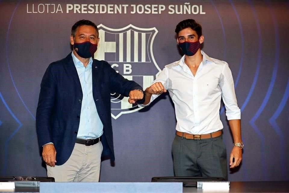Josep Maria Bartomeu fue el encargado de presentar al portugués Francisco Trincão.
