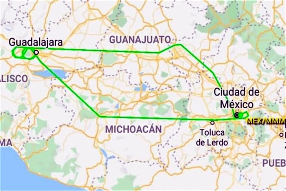 El viaje de dos horas empezó y terminó en el AICM.