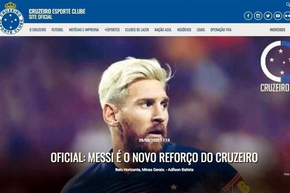 Así lucía el comunicado en la página oficial del club.