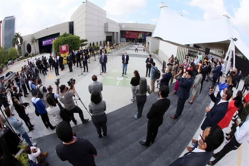Después de cinco meses sin actividades ni exposiciones por la contingencia del Covid-19, hoy abre Expo Guadalajara, con la inauguración de su nueva plazoleta.