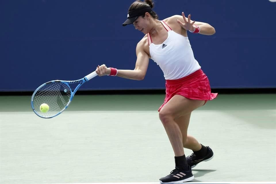 Garbiñe Muguruza no tuvo un buen día en Nueva York y quedó eliminada.