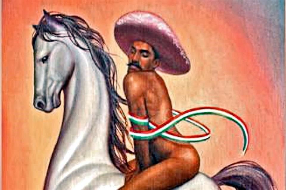 De Cháirez se exhibe 'La Revolución', pintura que levantó polémica el año pasado en el Museo del Palacio de Bellas Artes.