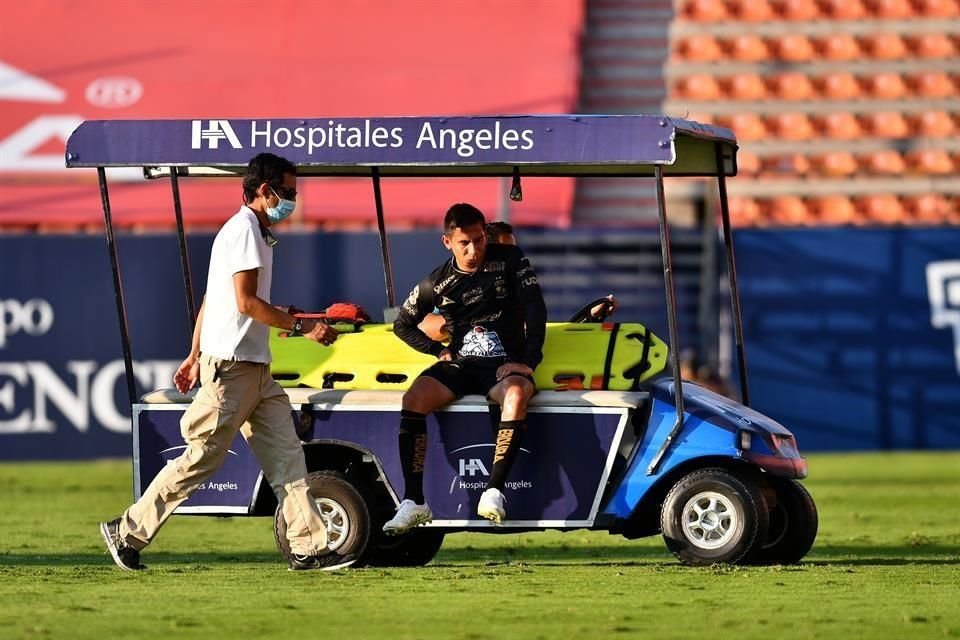 Iván Rodríguez se lesionó durante el encuentro entre León y Atlético de San Luis.