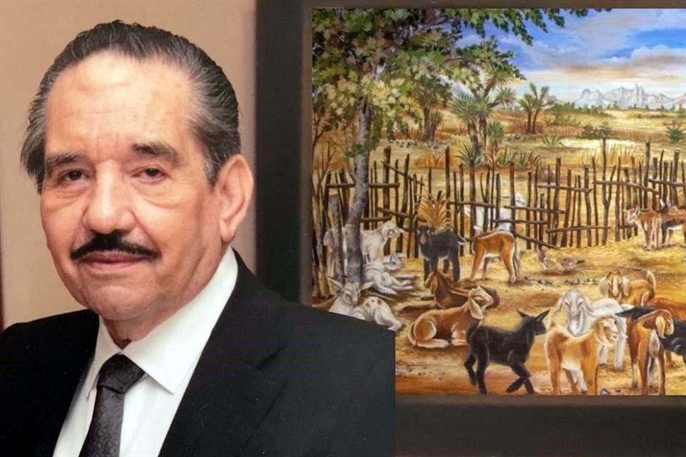 Don Eduardo Treviño Treviño en el Restaurante El Gran Pastor.