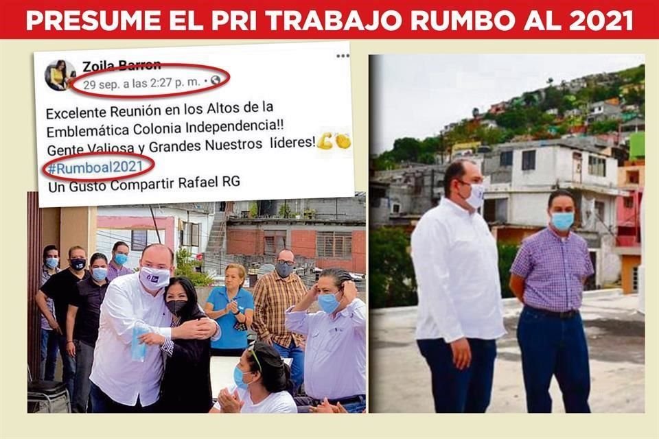 Rafael Ramos, Secretario de Desarrollo Social de Monterrey, aprovecha horario laboral para reuniones y recorridos con miras a elecciones.