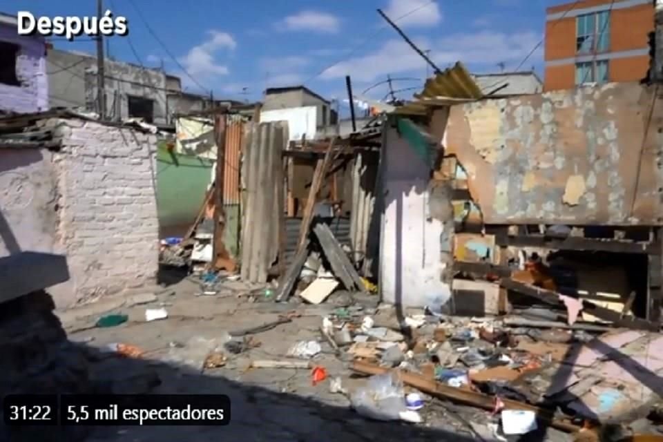 Autoridades capitalinas acudieron a la Ciudad Perdida de Tacubaya, donde se realizan trabajos de demolición para su recuperación.