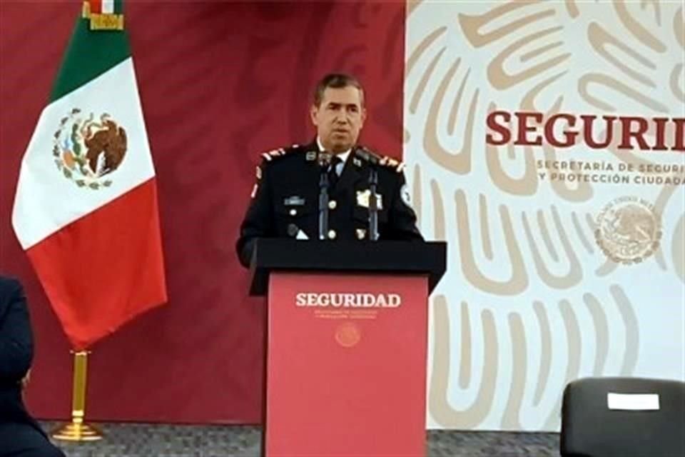 Luis Rodríguez Bucio, comandante de la Guardia Nacional, durante su participación en la Semana de la Ciberseguridad en México.