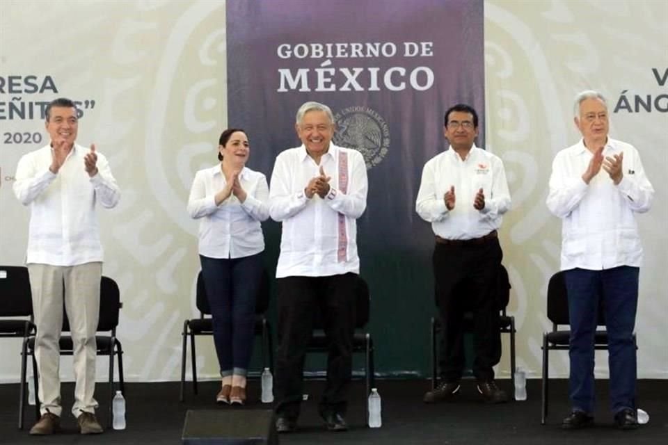 El Presidente visitó la presa Ángel Albino Corzo, en Ostuacán, Chiapas.