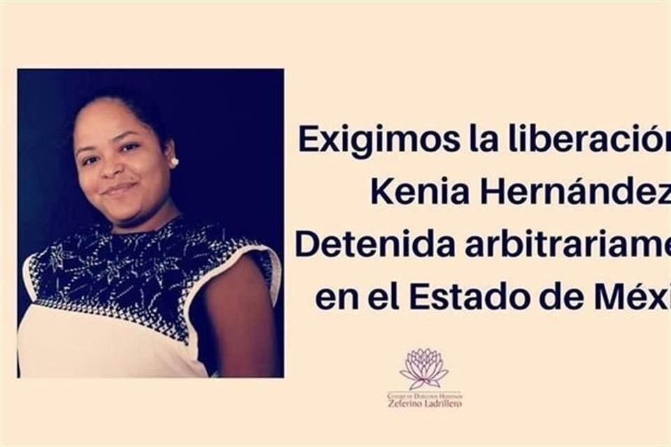 Kenia Hernández fue detenida el domingo pasado.