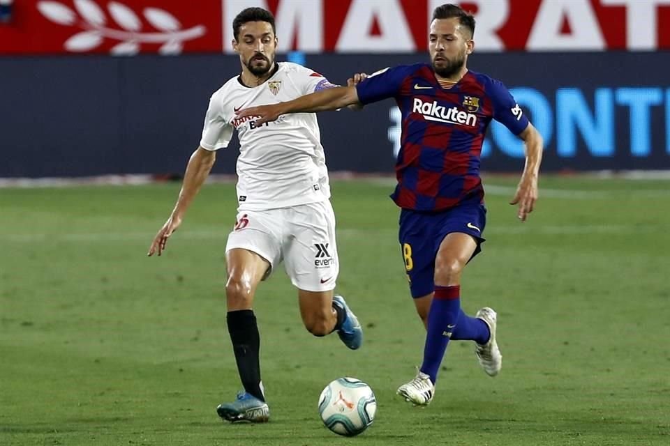 Jordi Alba podría jugar ante el Real Madrid.