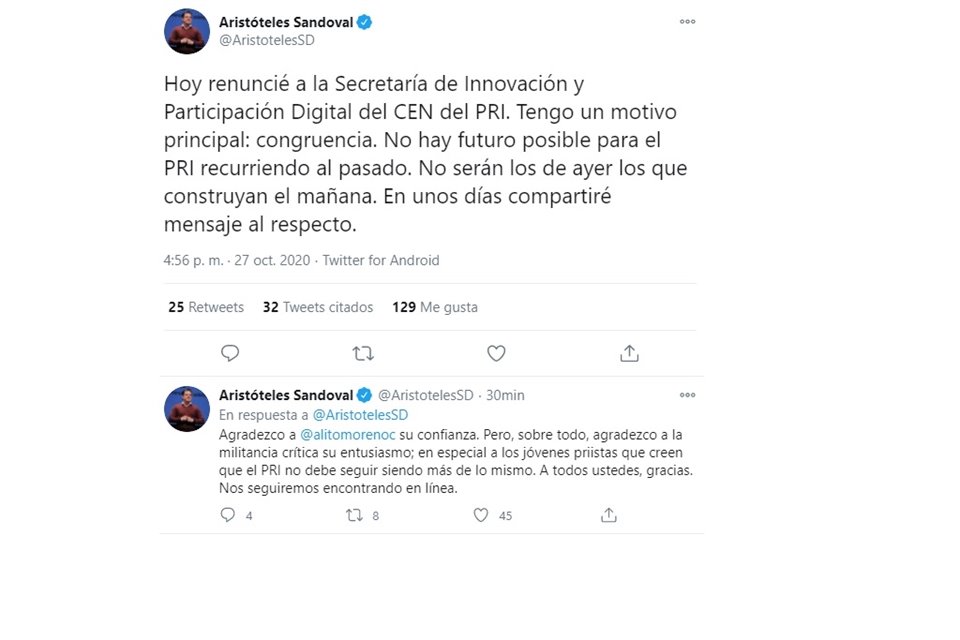 Este fue el mensaje del ex Gobernador.