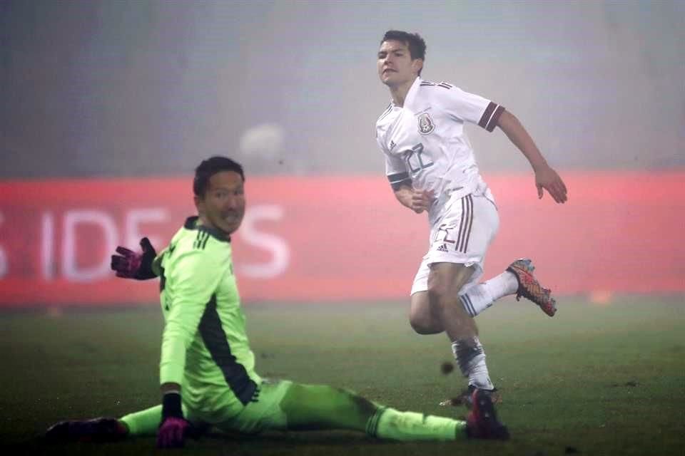 Lozano sumó gol con la Selección Nacional.