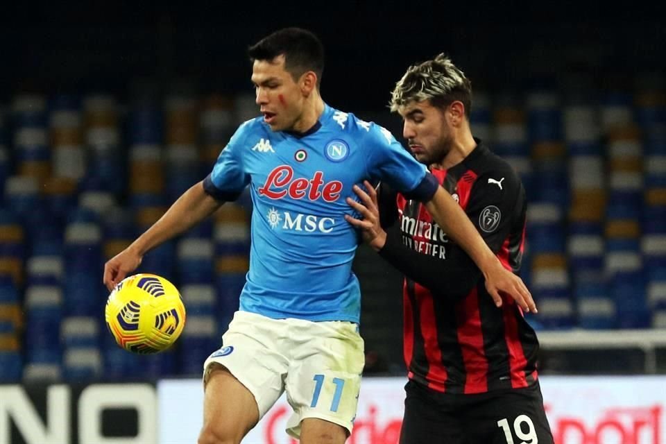 Hirving Lozano fue titular, pero Gennaro Gattuso decidió sacarlo al minuto 56. El mexicano no pudo brillar en la delantera.