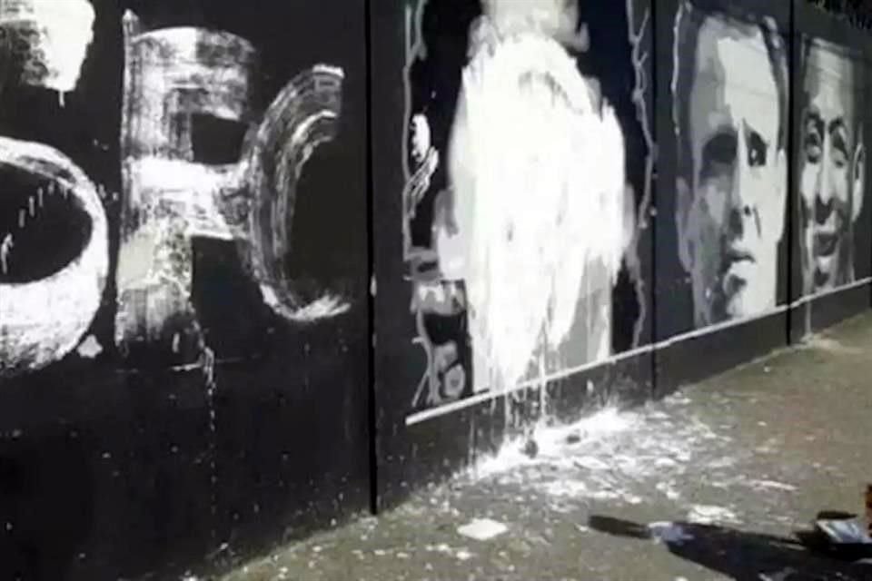 Así quedó el mural.