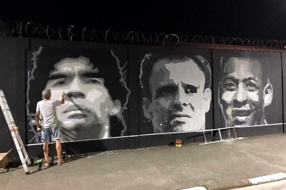Así era el mural.