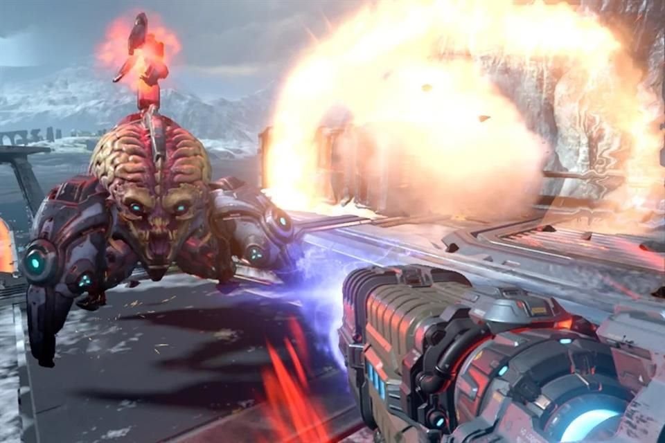 Doom Eternal es un juego de disparos en primera persona reconocido por su violenta acción, con un ritmo rápido en los enfrentamientos.