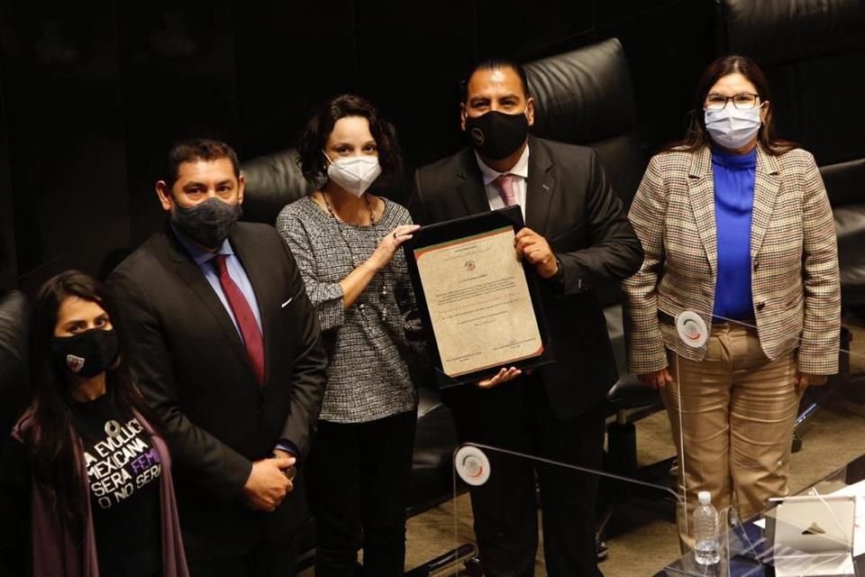 Galia Borja rindió protesta ante el Pleno del Senado.