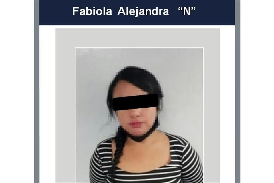 Fabiola Alejandra, de 33 años, estará en prisión preventiva un año, antes de recibir sentencia.