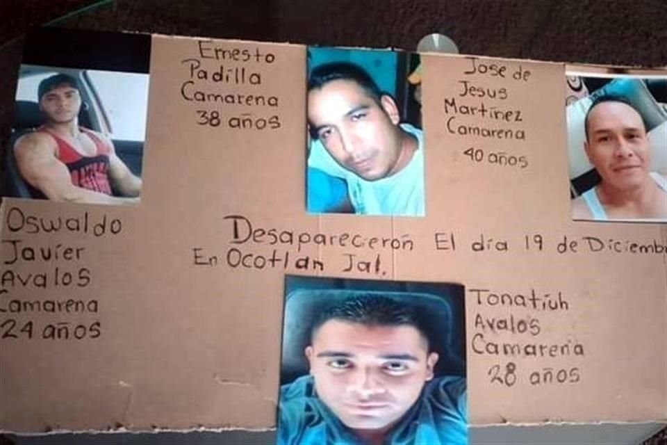 Oswaldo Javier, Ernesto, José de Jesús y Tonatiuh desaparecieron el 19 de diciembre de 2019.