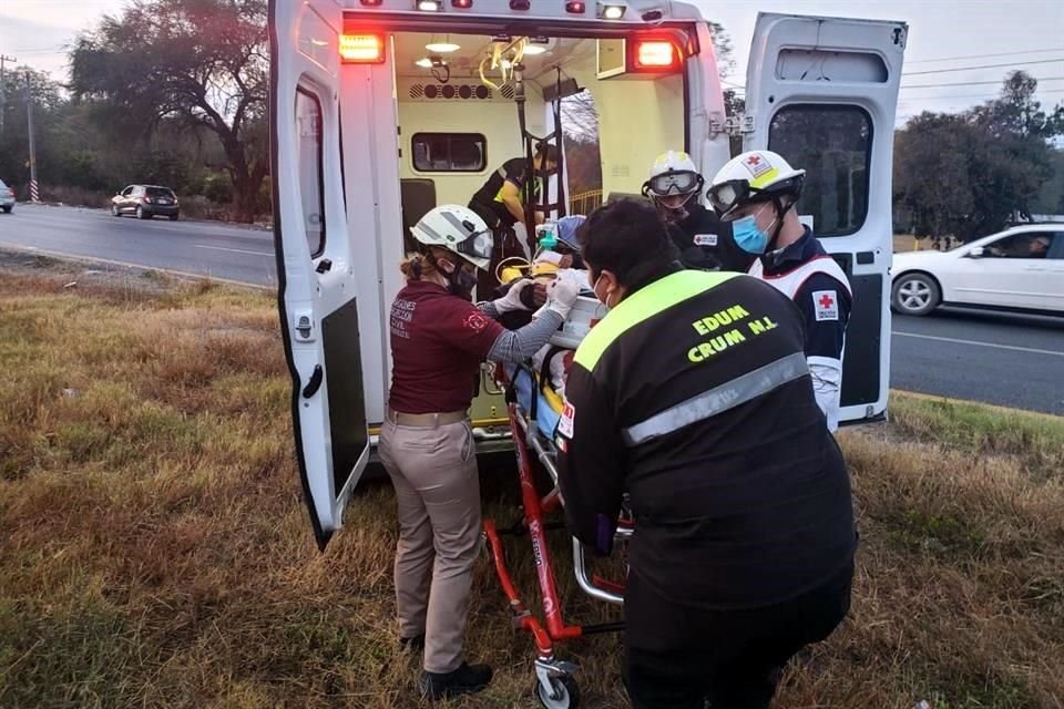 El percance fue reportado a las 7:00 horas sobre el kilómetro 215, en Montemorelos en los carriles con dirección a Allende.