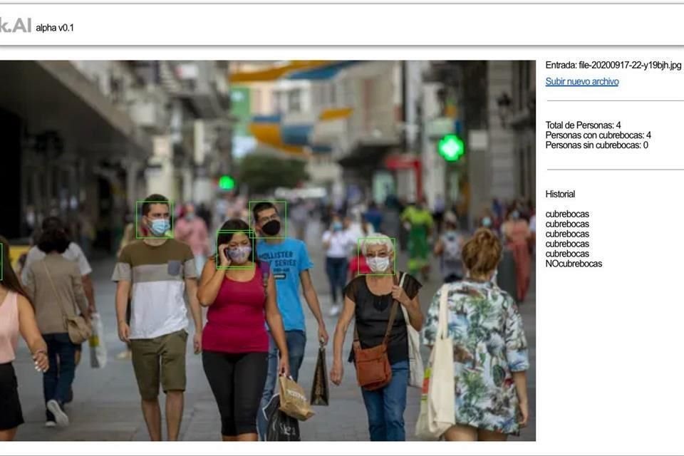 Alumnos del Tec desarrollaron Mask.AI, un programa de detección de rostros cuyo fin es disminuir los contagios por en espacios públicos.