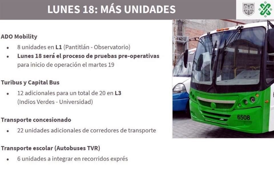 Autoridades capitalinas informaron esta mañana que el Mexibús tendrá 18 vehículos más, para las líneas 1 y 2.