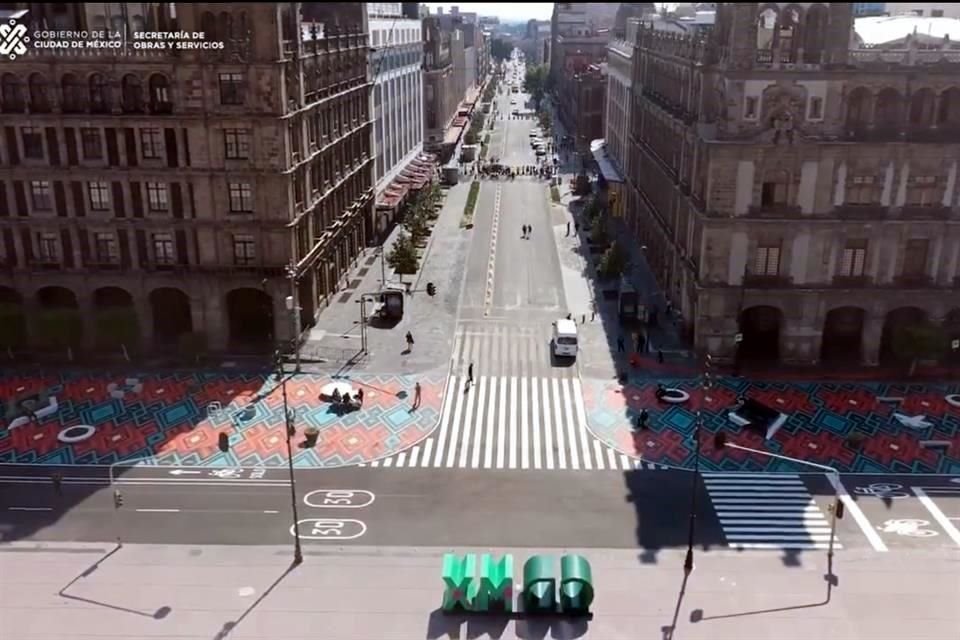 Entre las acciones se realizaron reconfiguraciones de carriles vehiculares, balizamiento en la zona y la repavimentación de 6 mil 900 metros cuadrados.