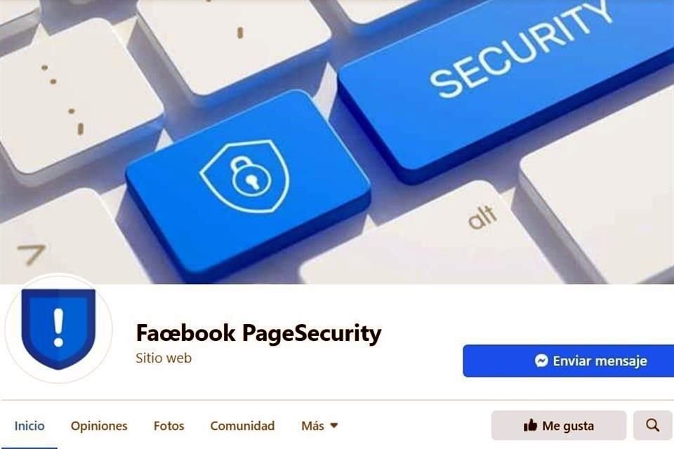 Sitio web fraudulento del que se enviaron notificaciones falsas.