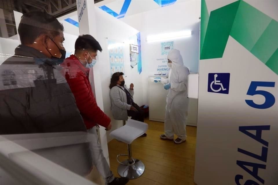 Aspecto de uno de los módulos donde se toma muestra a los pasajeros.