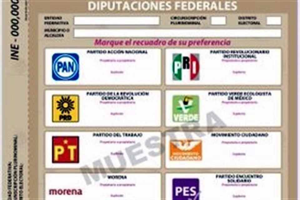 El diseño de la boleta fue avalado públicamente por los representantes de los partidos políticos.
