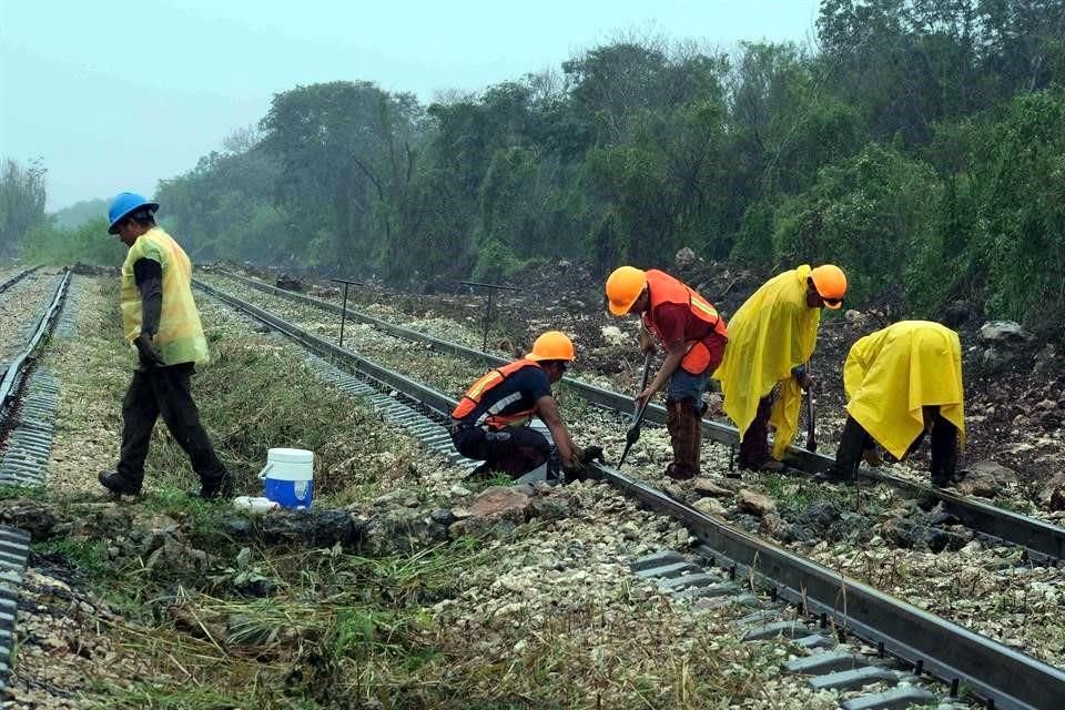 Aspecto de las obras en el municipio yucateco de Maxcanú.