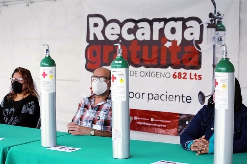 Con vales que entregará la Alcaldía Miguel Hidalgo, vecinos de esa demarcación podrán cambiarlos por recargas gratuitas de oxígeno en instalaciones de la empresa INFRA