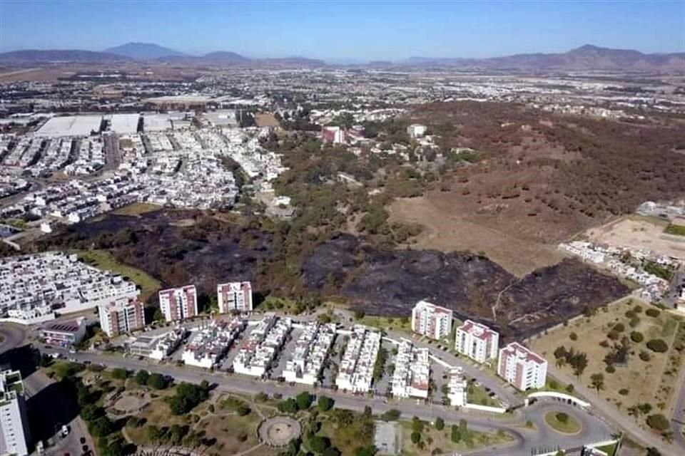 La zona siniestrada está a espaldas de una zona residencial, el fraccionamiento La Cima.