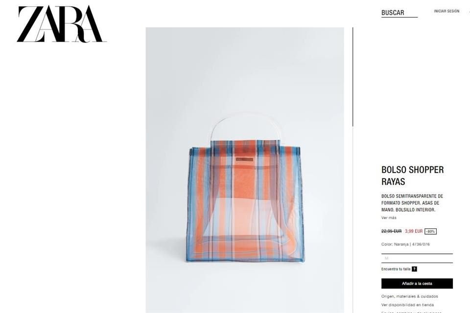 El año pasado, Zara lanzó un 'bolso shopper rayas' en $649, que fue comparado con las tradicionales bolsas de mandado en México.