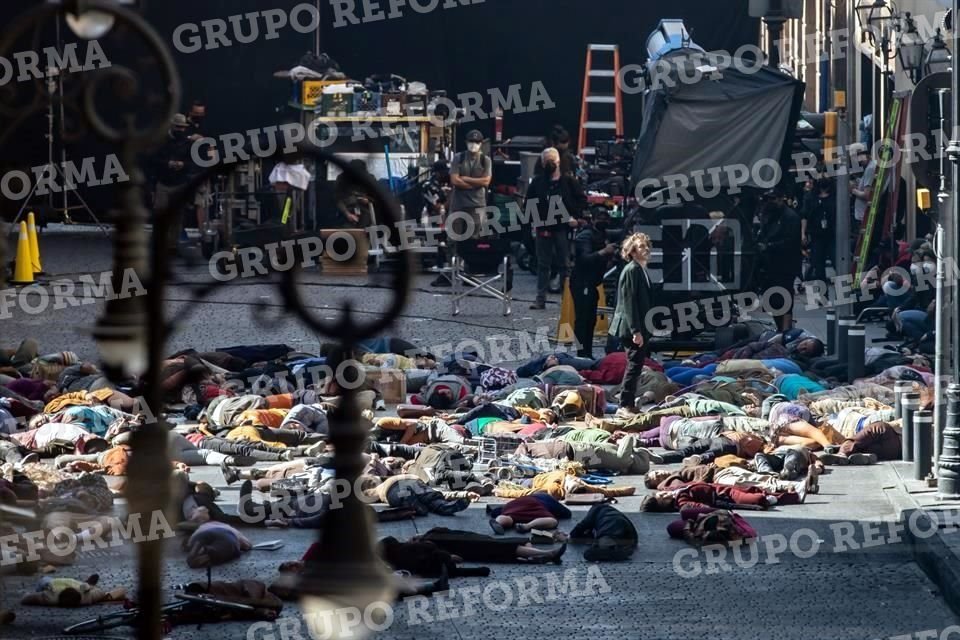 Las escenas realizadas este viernes, aparentemente, forman parte de la secuencia que rodaron el miércoles.