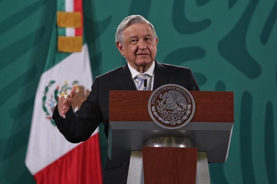 Andrés Manuel López Obrador en conferencia matutina.