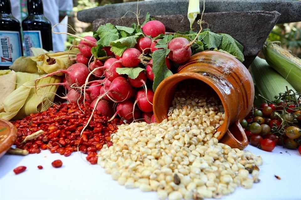 La base de los platillos fue maíz, insectos y mezcal.