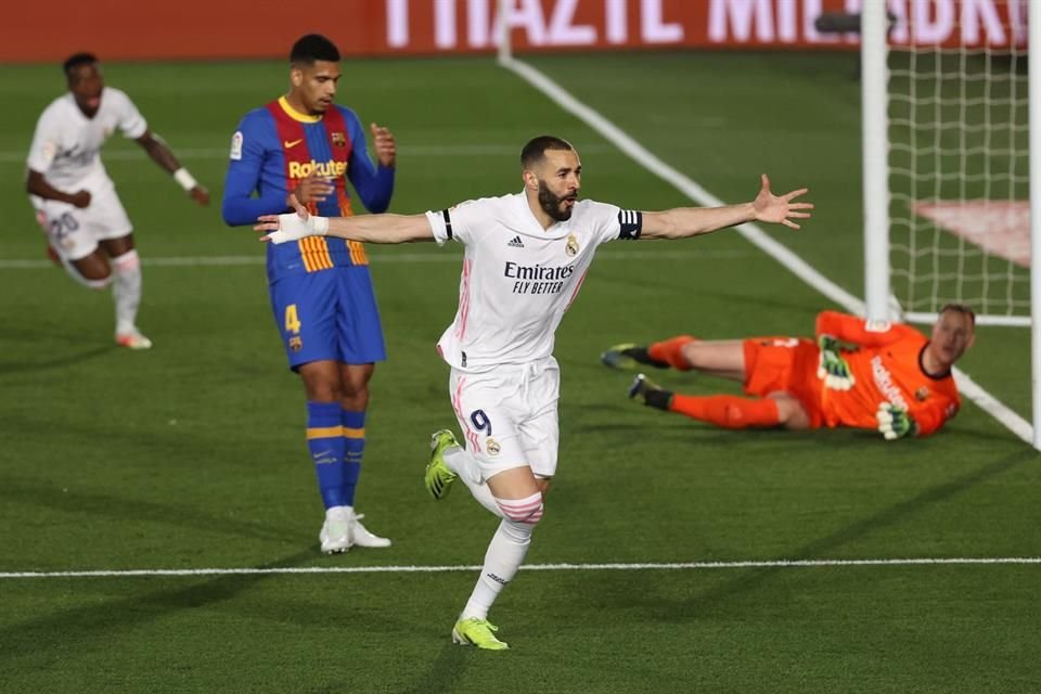 Karim Benzema anotó de taquito para el primero de los merengues.