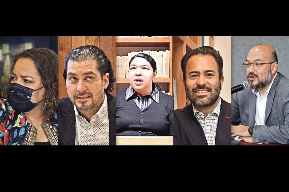 Annel Vázquez, Jesús Ibarra, Nancy García, David Gómez Álvarez y Pedro Vicente Viveros, integrantes del Comité de Participación Social.