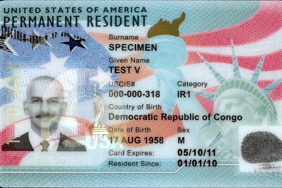 La residencia permanente en Estados Unidos es conocida coloquialmente como 'Green Card'.