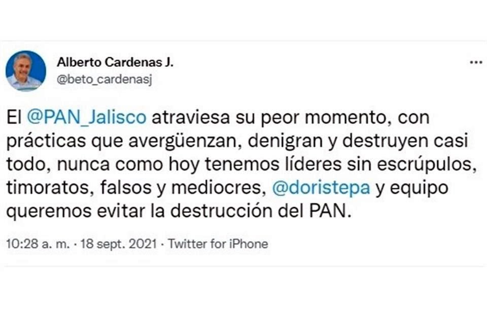Cárdenas también denunció la existencia de una estrategia para cooptar panistas.