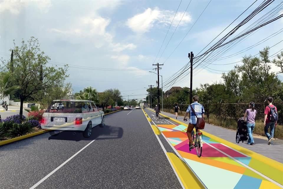 Según proyecciones digitales del Municipio de San Pedro, así luciría la Avenida Alfonso Reyes.