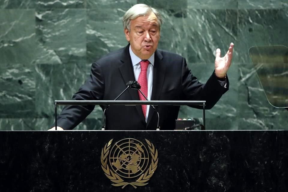 Antonio Guterres se dirige a la Asamblea General en su  edición 76.